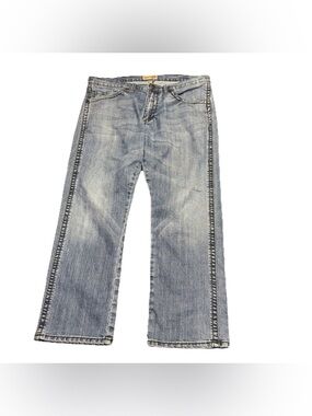 Wrangler 20X 44 Slim Straight Blue Denim Jeans Mens Size 36x30 (Fits 38x29)